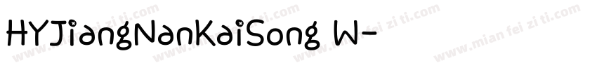 HYJiangNanKaiSong W字体转换